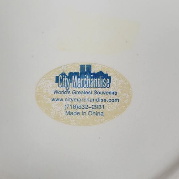 Vintage City Merchandise New York Ash Tray Folk Ark Statue of Liberty Purple - Picture 4 of 7